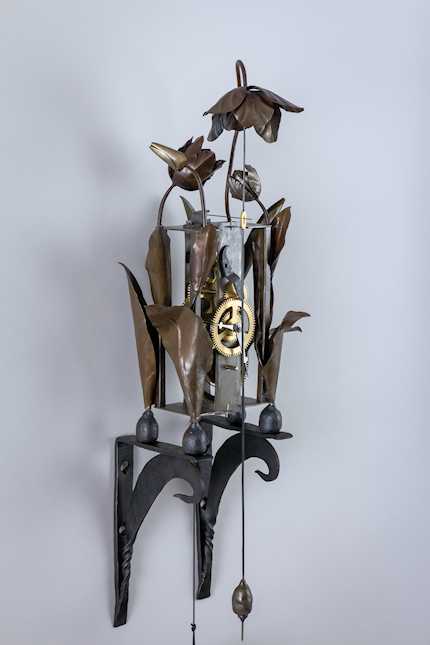 Left View of Completed Tulip Clock